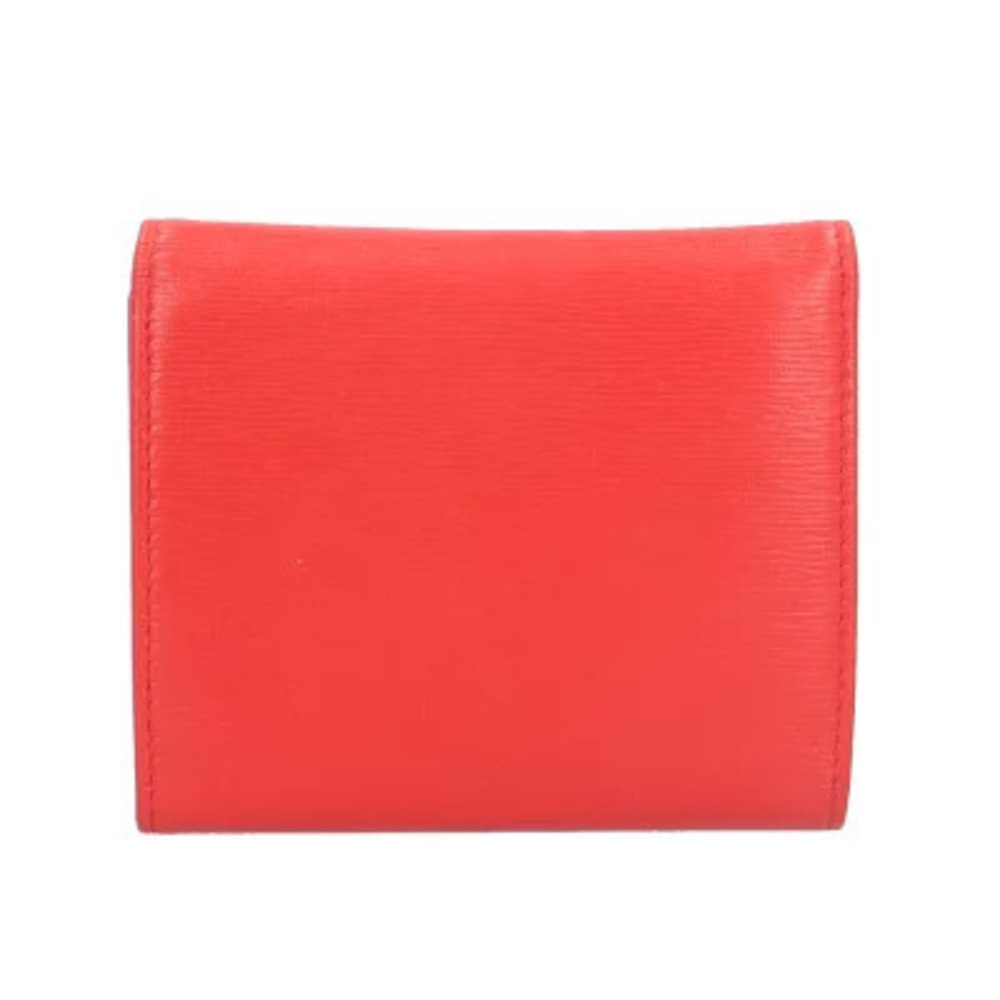 Prada fold Leather Wallet Tri Black